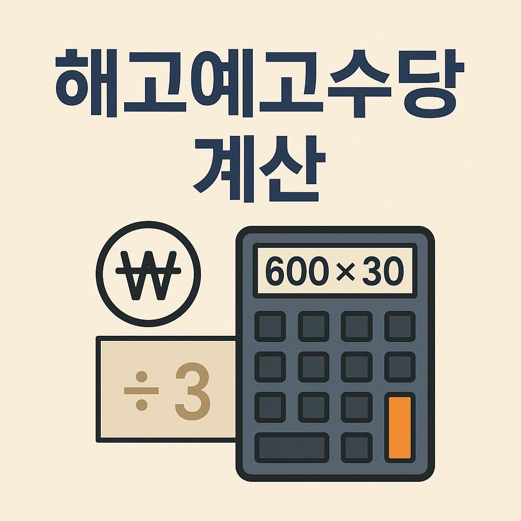 해고예고수당 계산(계산기 포함)