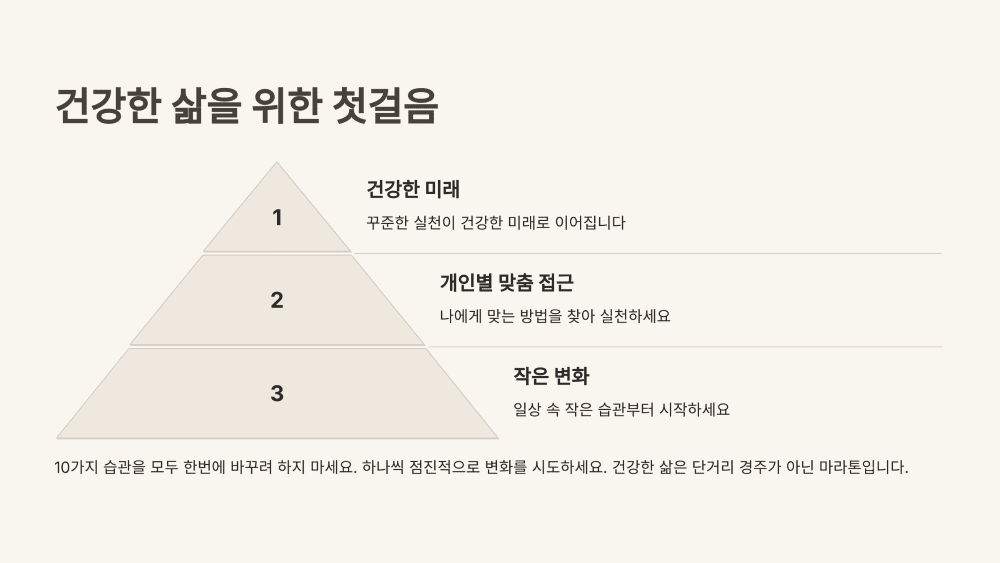건강한 삶을 위한 첫걸음