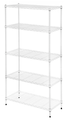 코멧 메탈 선반 5단 740 x 340 x 1500mm, 화이트