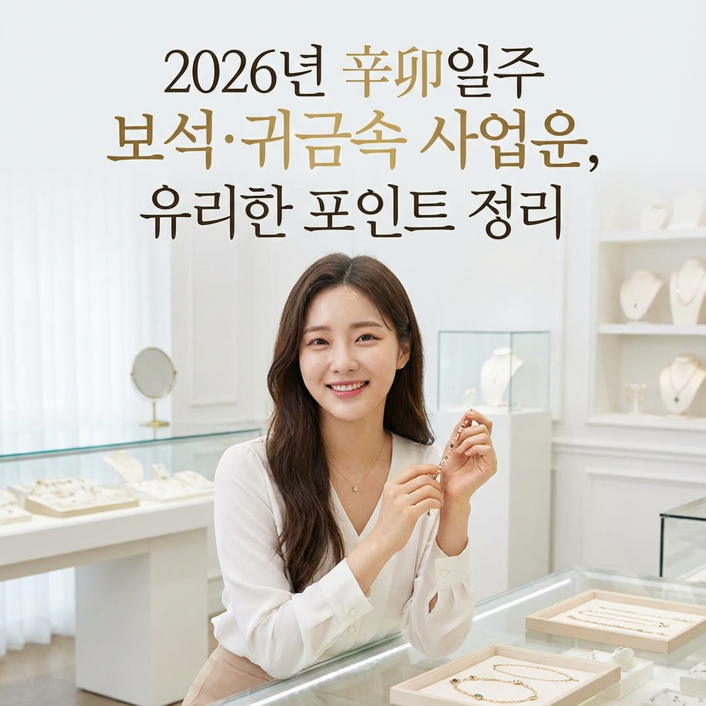 2026년 辛卯일주 보석&middot;귀금속 사업운 ｜ 유리한 포인트 정리