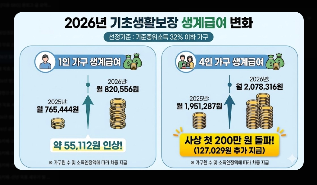 2026년 달라지는 제도 총정리 - 최저임금&middot;복지급여 핵심 변화