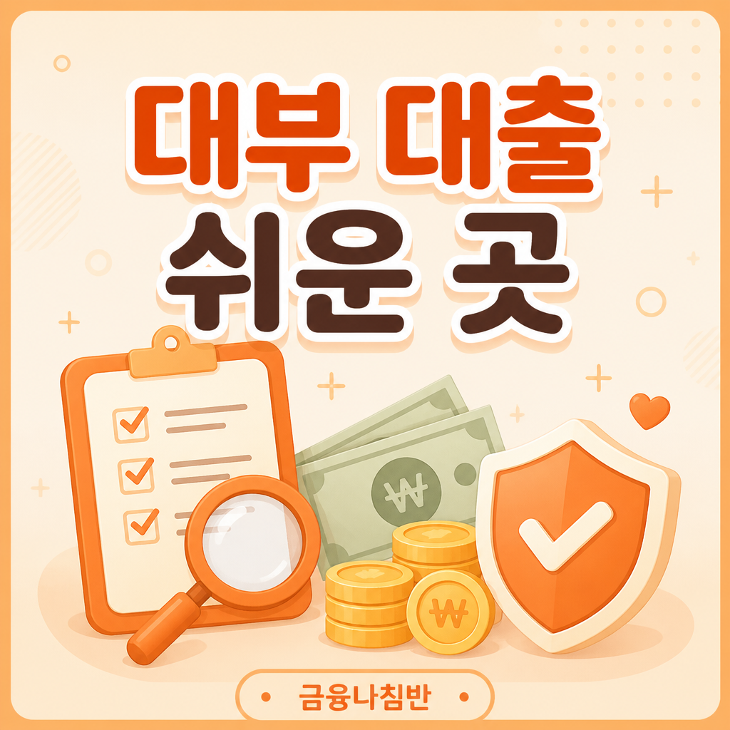 대부 대출 쉬운 곳