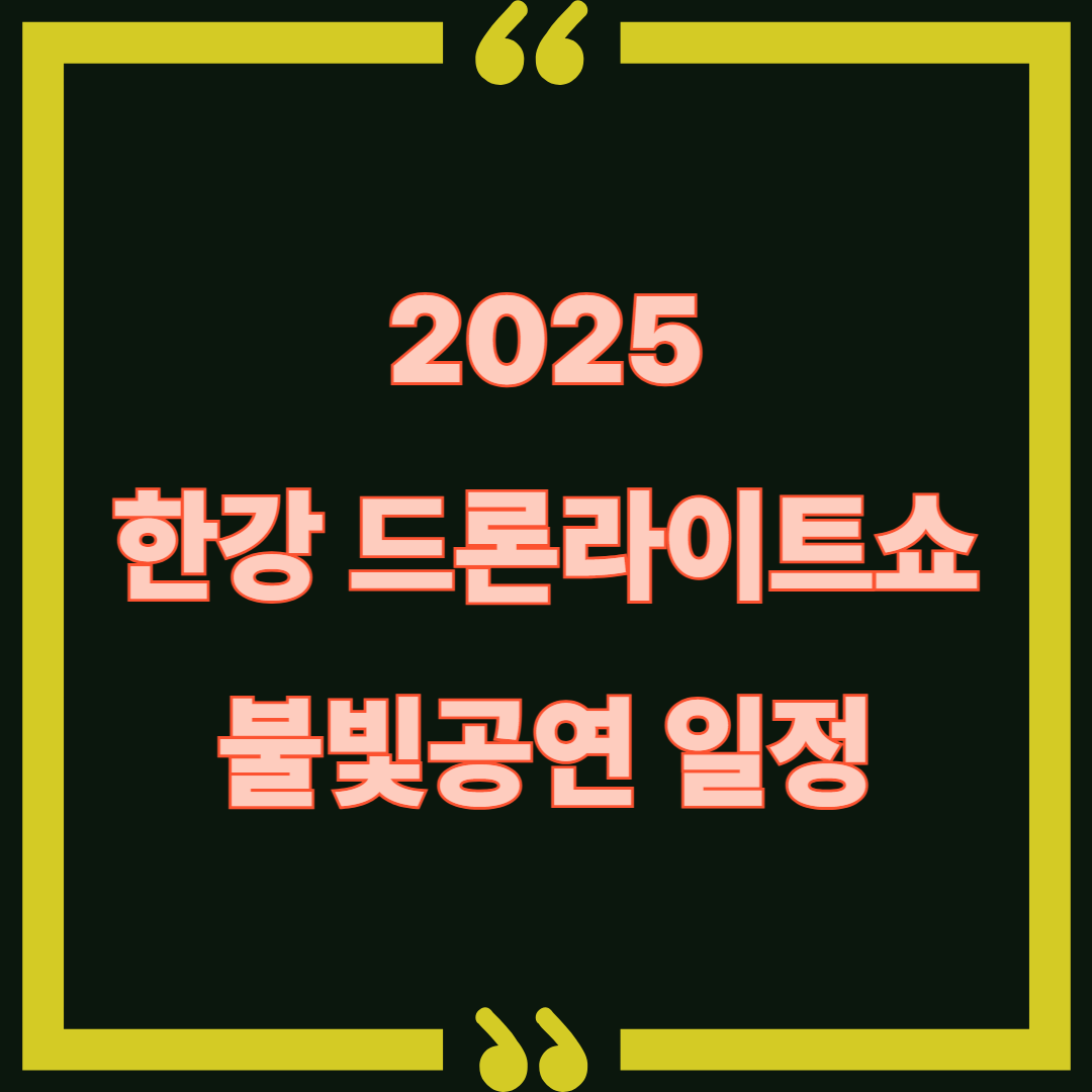 2025 한강드론라이트쇼