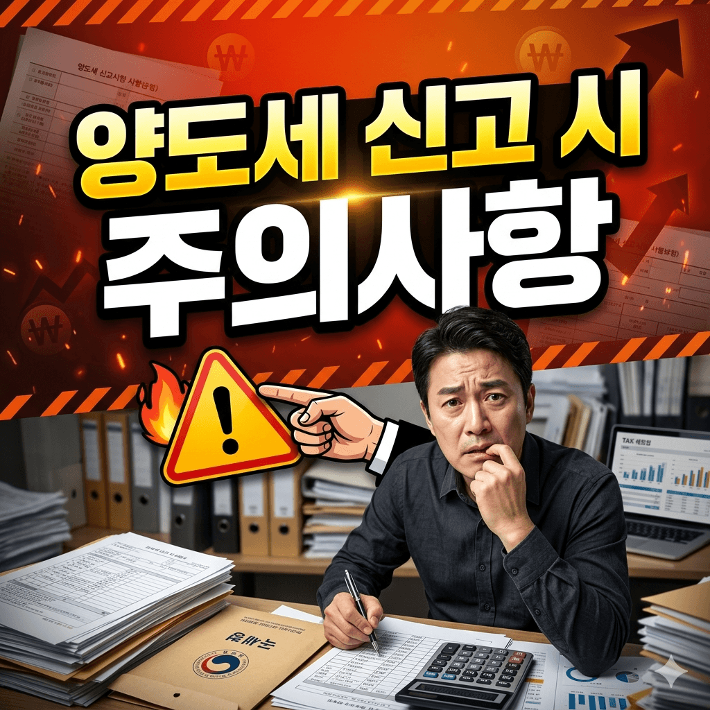 양도세 신고 시 주의사항