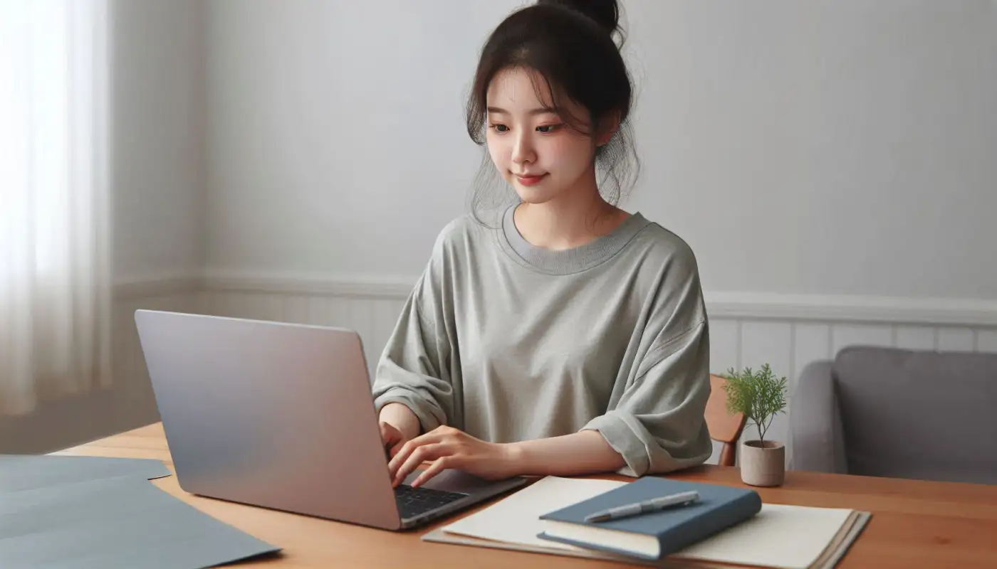 테스트잇-연애-테스트-방법을-알아보는-여성의-모습