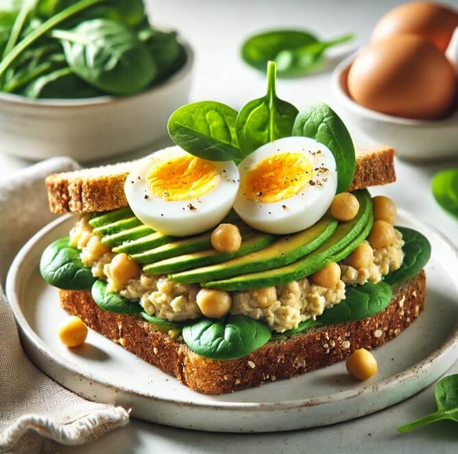 시니어 건강 샌드위치 재료 관련 사진