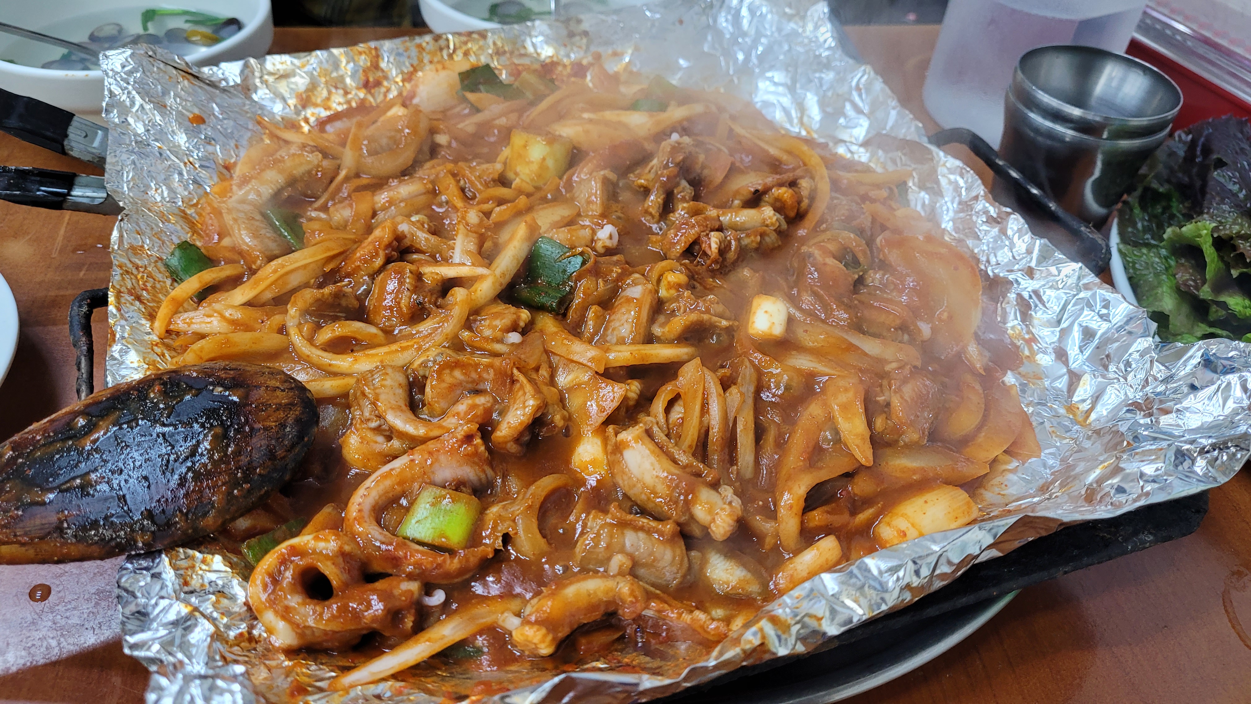 잘 익은 양념꼼장어