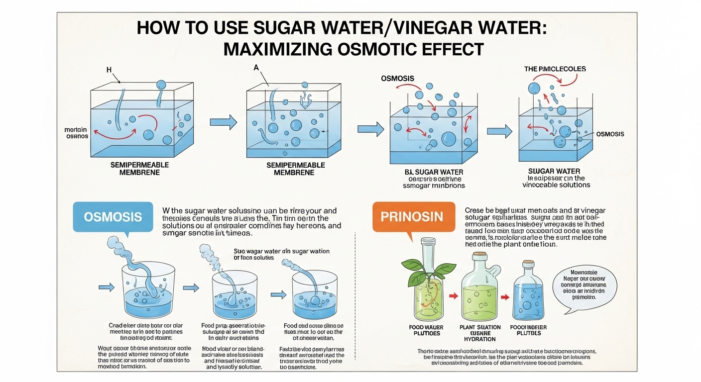 설탕물/식초물 활용법: 삼투압 효과 극대화