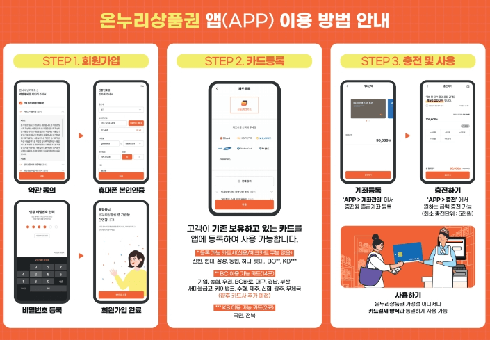 온누리 상품권 앱 등록