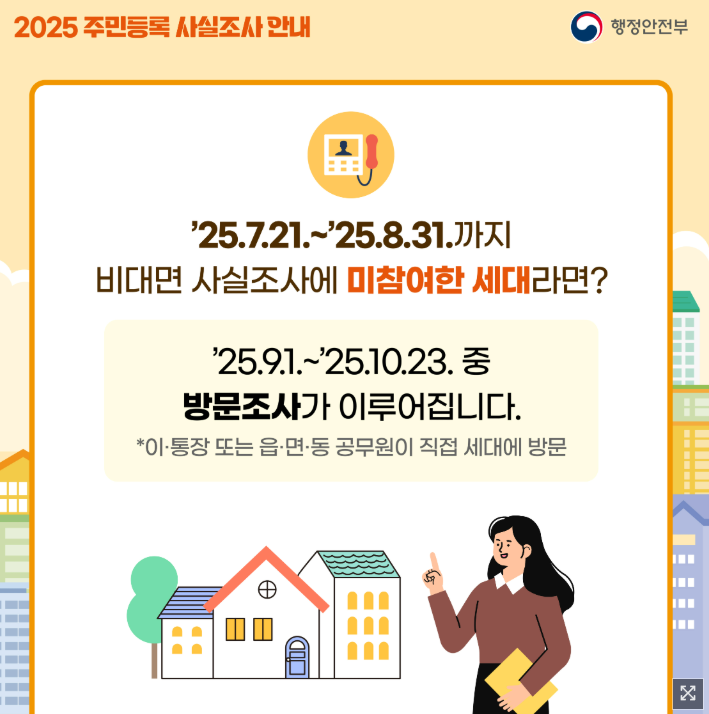 2025 주민등록 사실조사