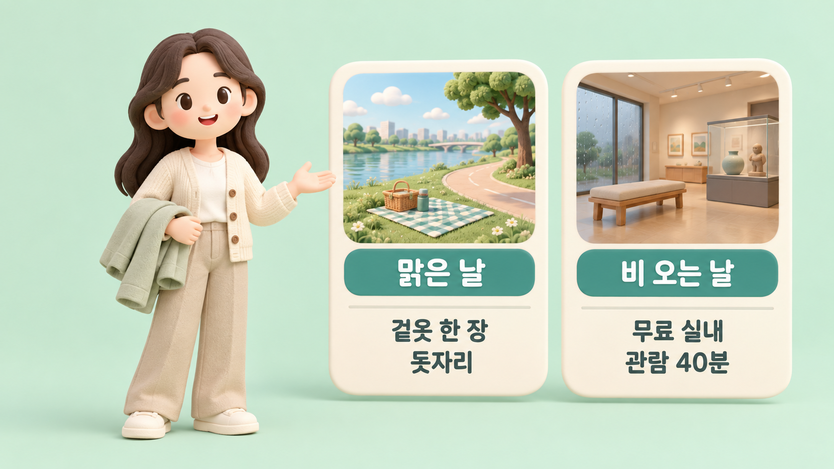 맑은 날 비 오는 날 대안