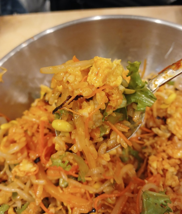 용우동 비빔밥 한입