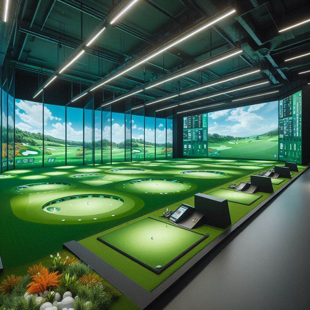 실내골프연습장 배경