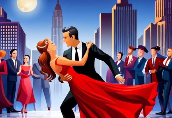 스포츠 댄스추는 남녀