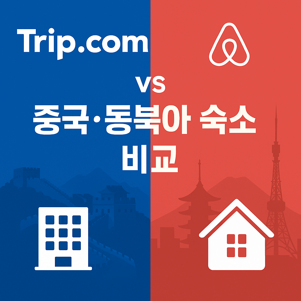 Trip.com vs 에어비앤비: 중국·동북아 숙소 비교