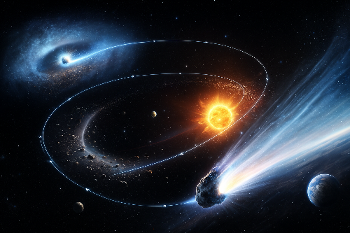 혜성이 이동하는 사진