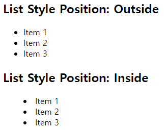 HTML5 & CSS3 목록 스타일 list
