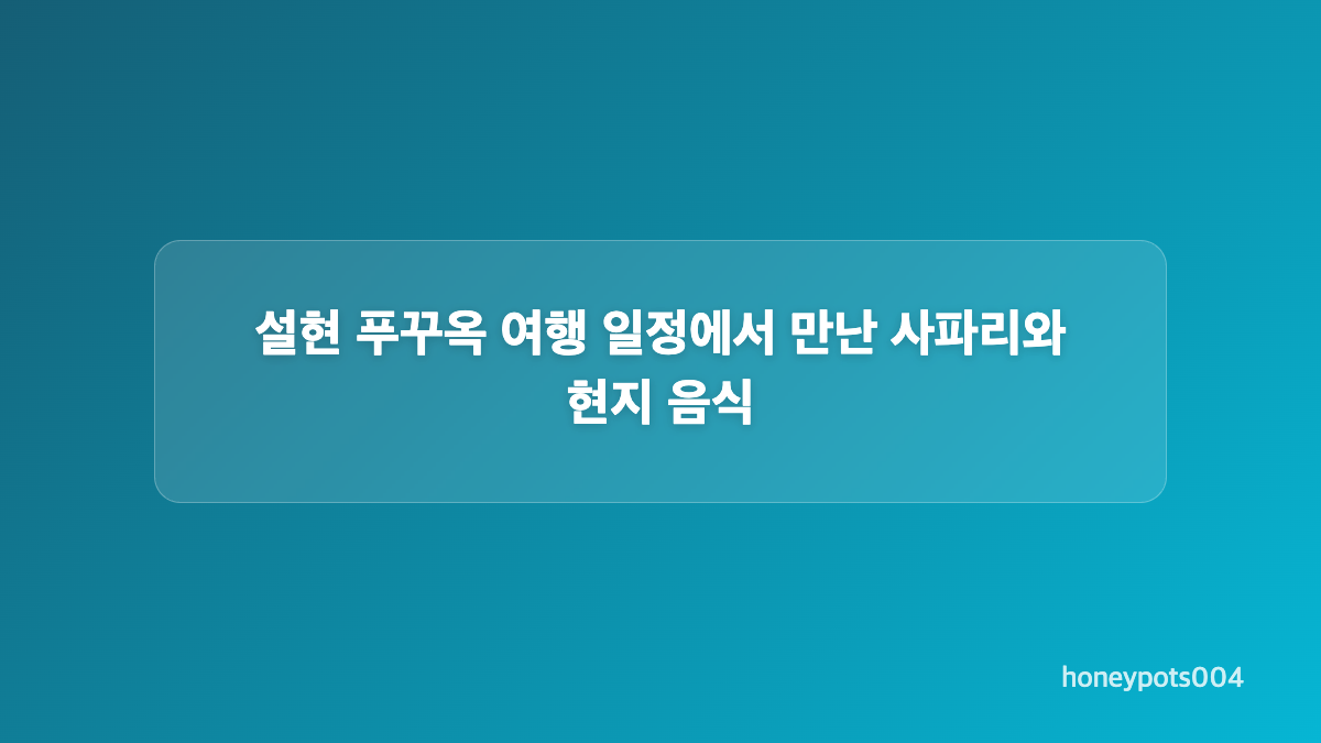 설현 푸꾸옥 여행의 아침 러닝과 리조트 휴식