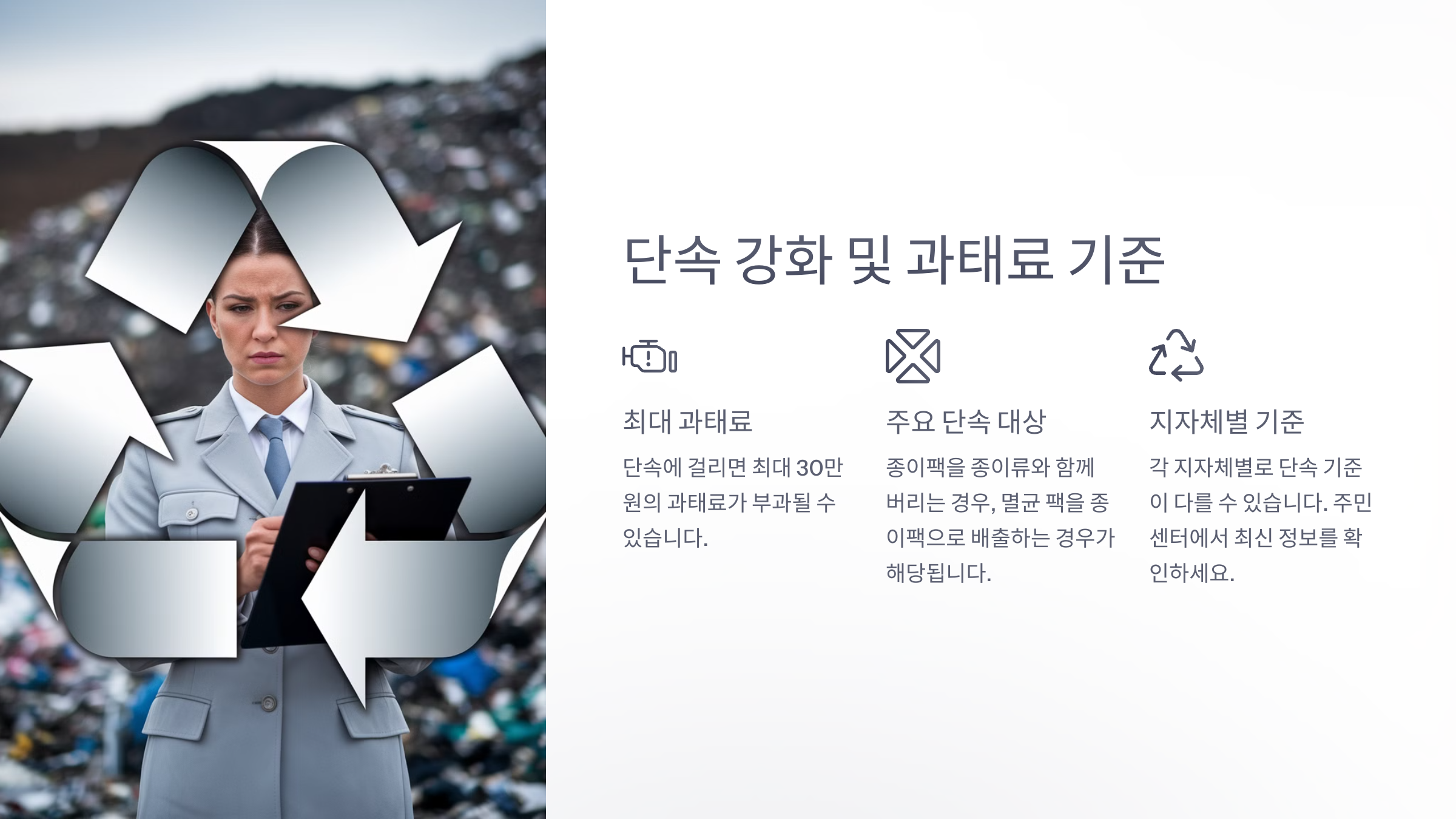 단속 강화 기준 안내