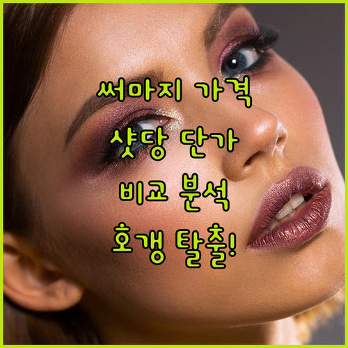 써마지 가격 결정 요인과 샷당 단가 ..