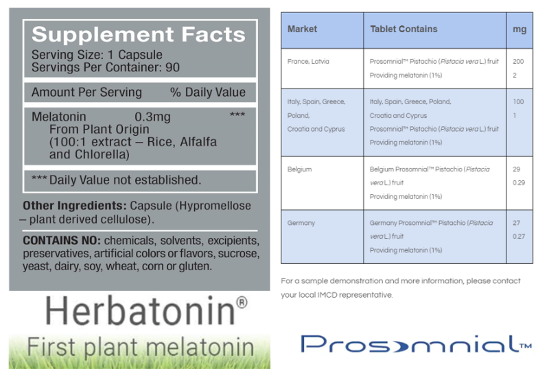 식물성 멜라토닌,멜라바인,herbatonin,prosomnial,뉴트리코어,여에스더,합성멜라토닌