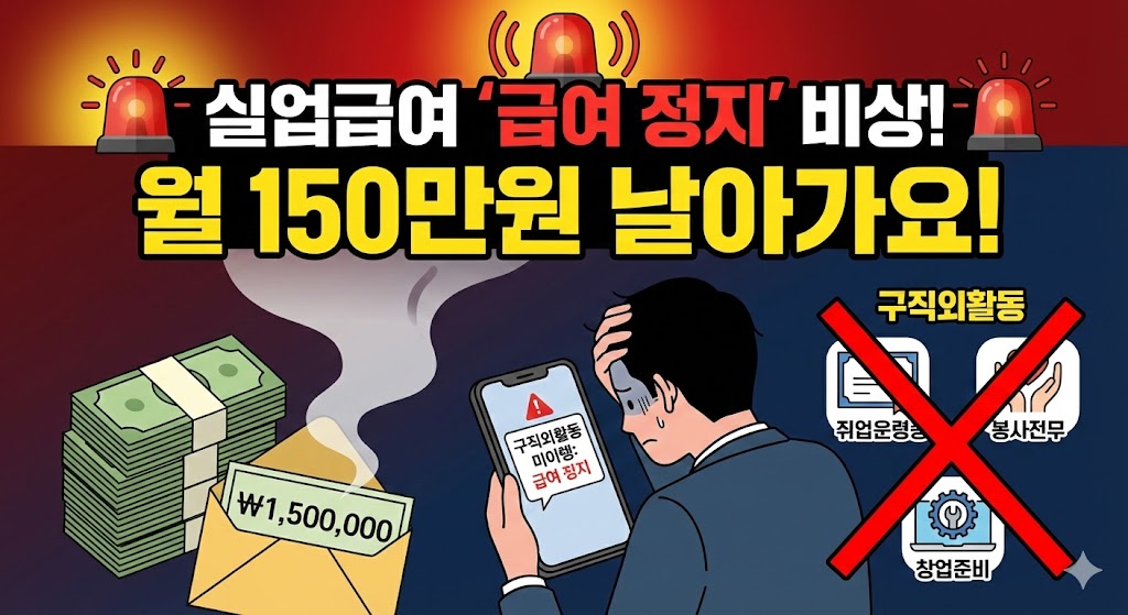 🚨 실업급여 '급여 정지' 비상!