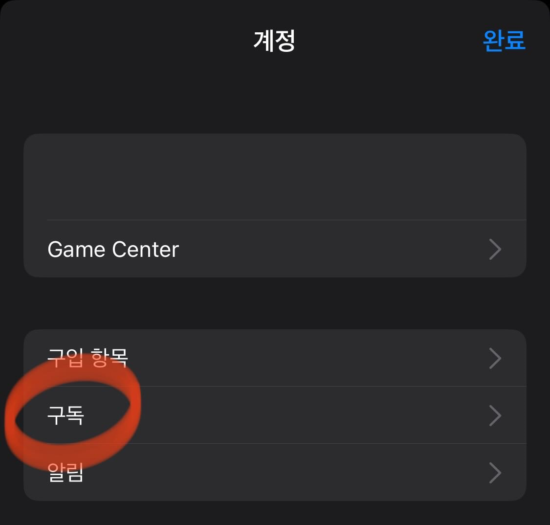 구독 서비스 목록