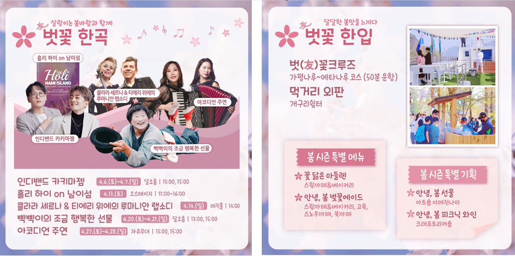 남이섬 벚꽃축제