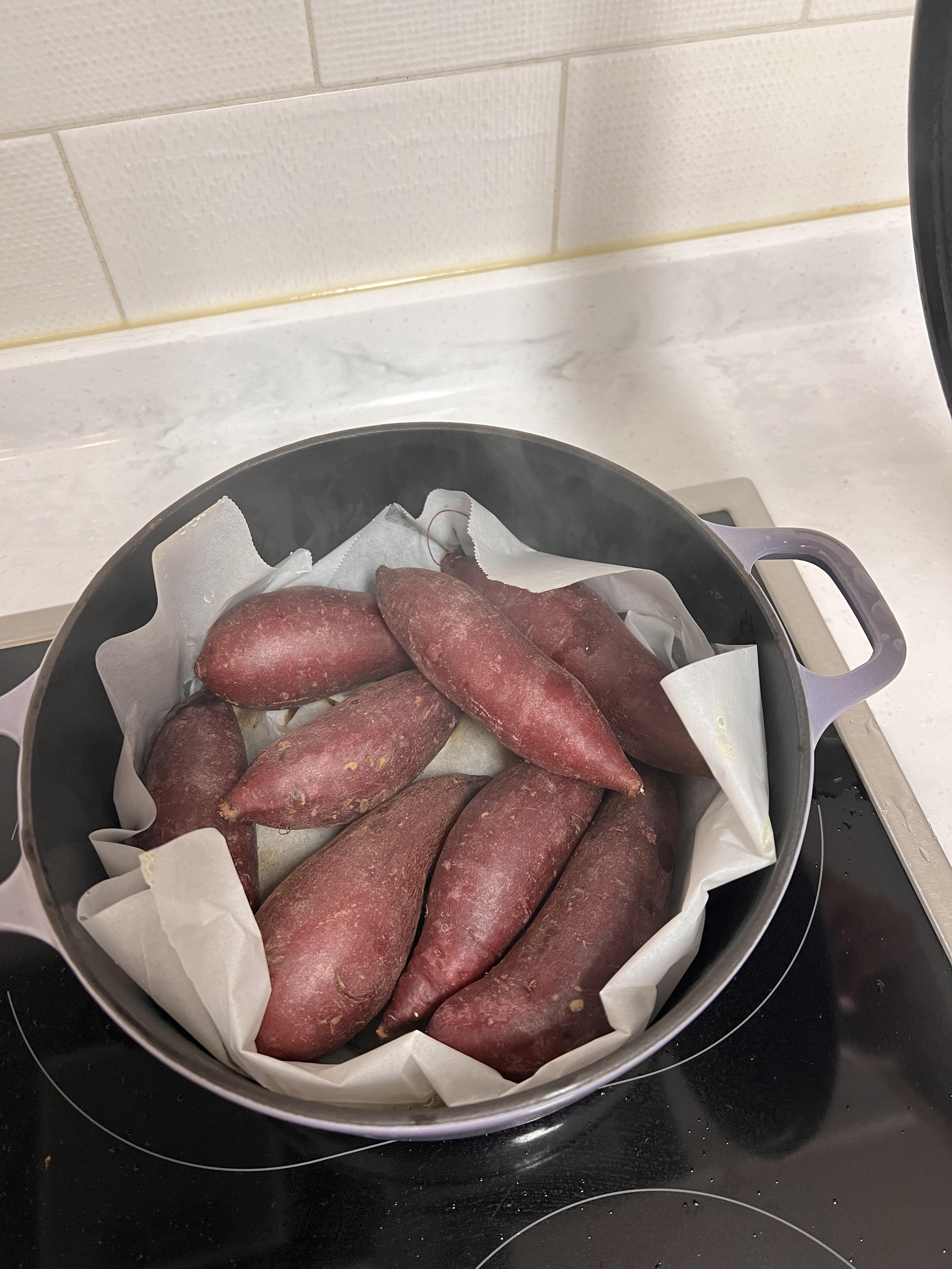 고구마 찐 후