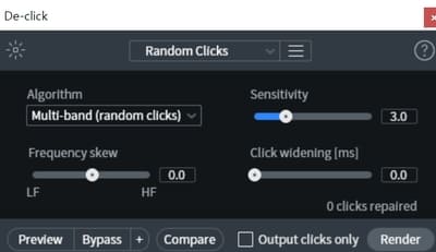 iZotope RX10 De-click