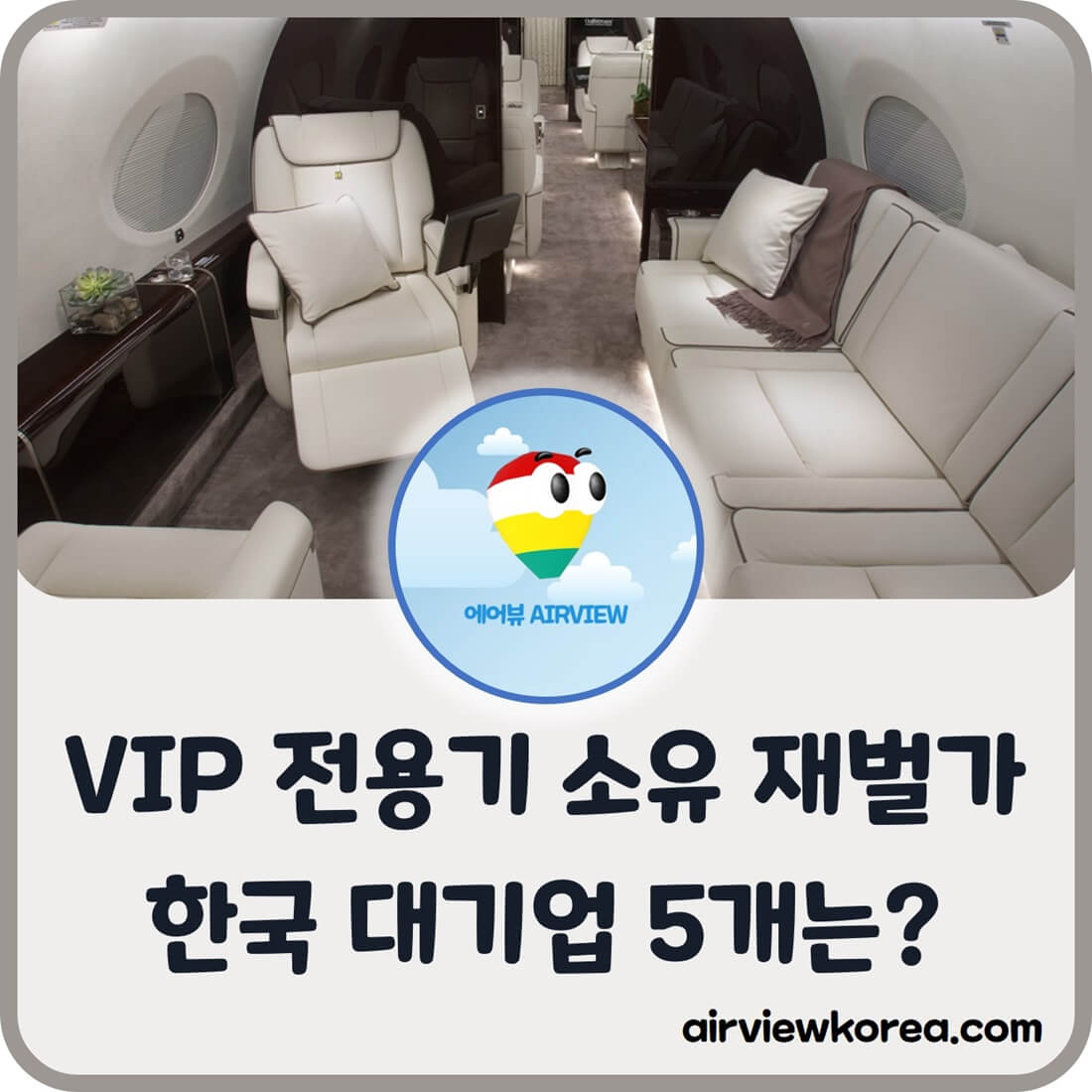 국내 VIP 전용기를 소유한 대기업들이 어디인지 소개하는 글