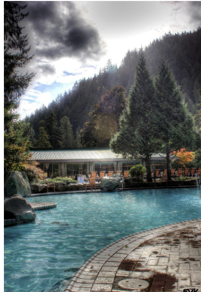 수영장 자연 봄, 가을 온천