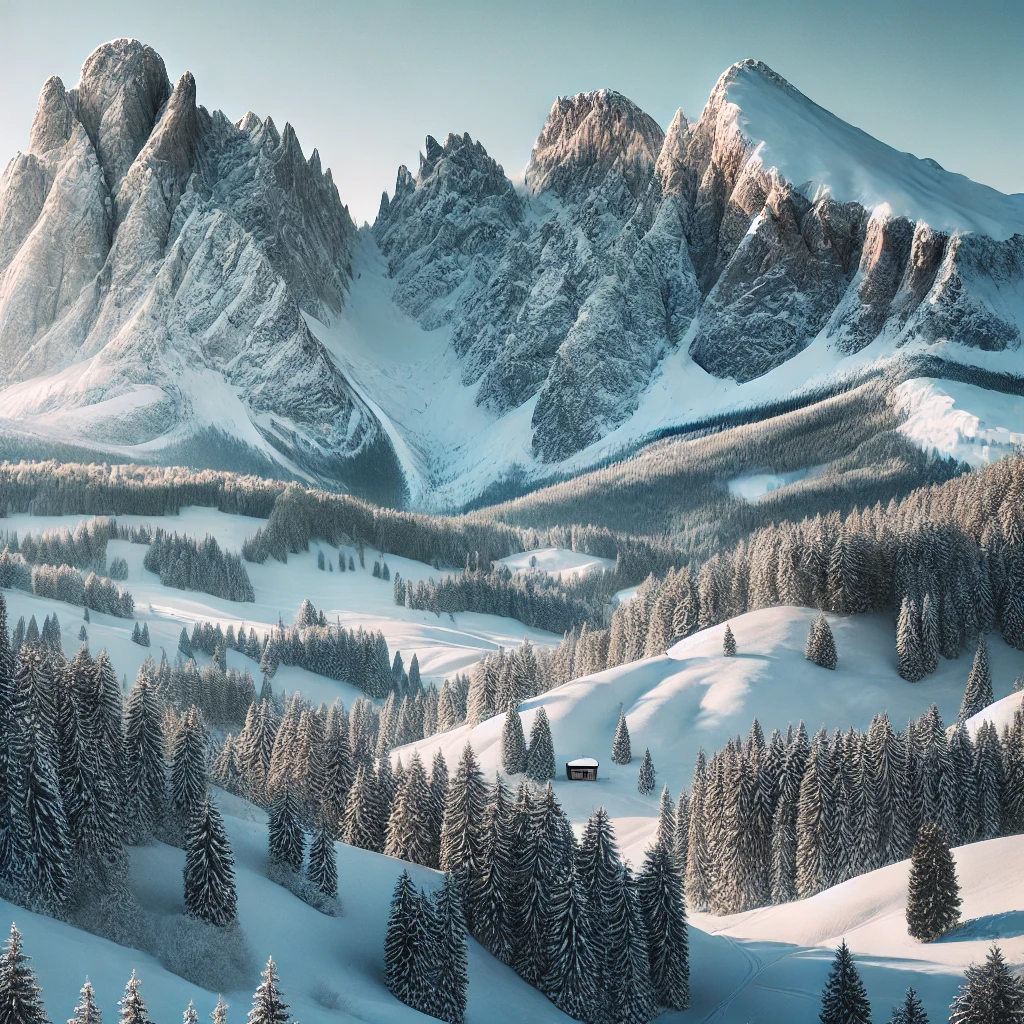 코르티나 담페초 설경