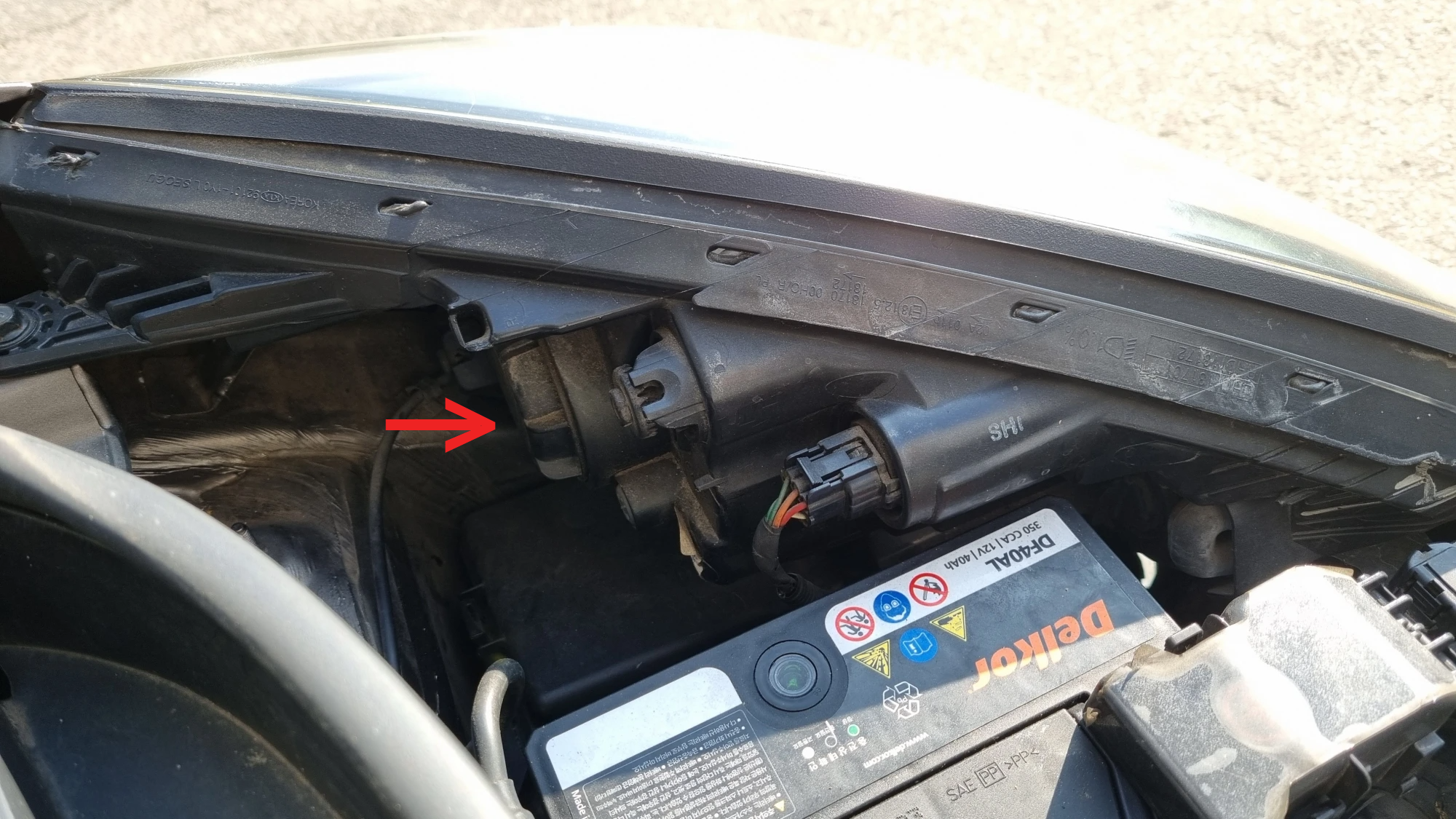 모닝 상향등 위치