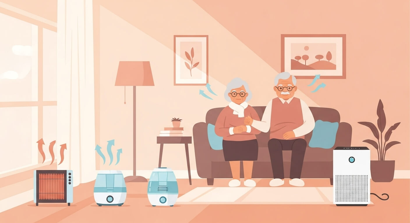 호흡기 약한 부모님댁 겨울 대비 (가습기, 난방기, 공기청정기)