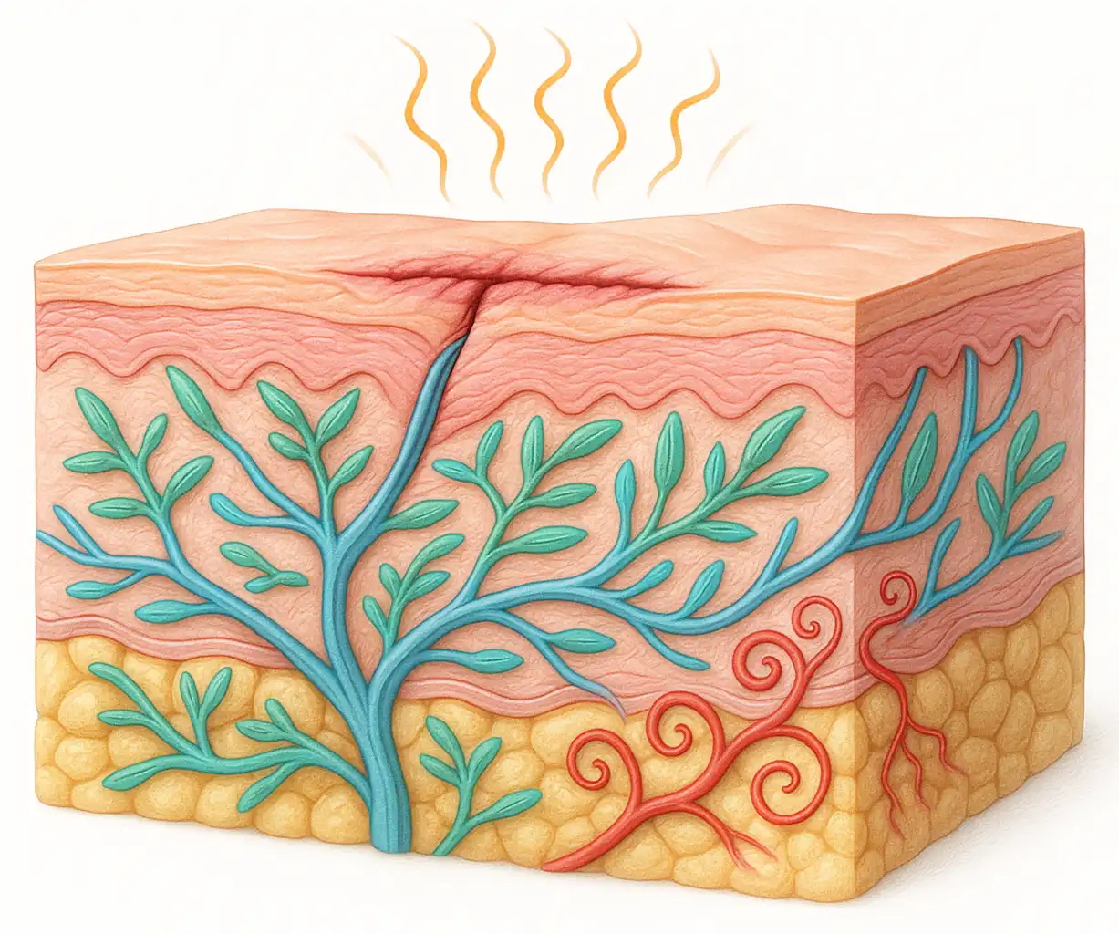 피부 재생시 가려움을 느끼는 과정