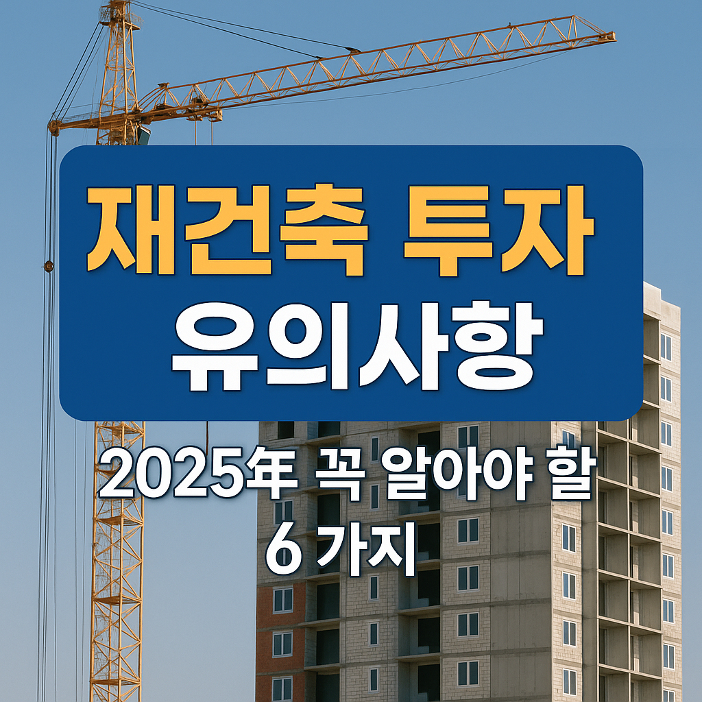 재건축 투자 시 유의사항