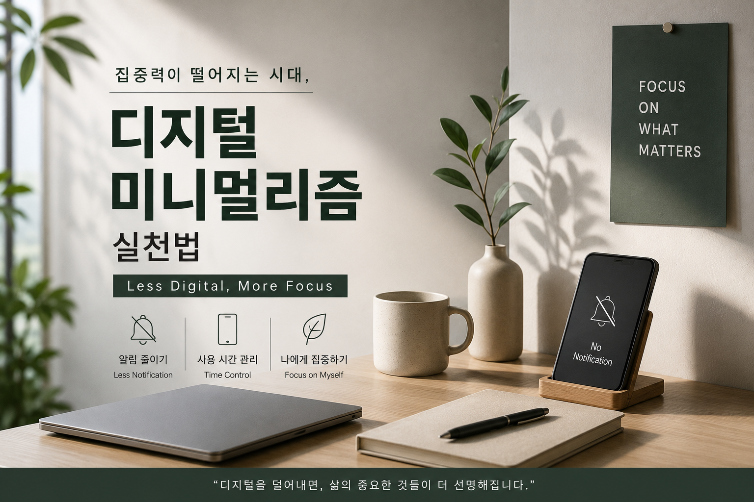 집중력이 떨어지는 시대, 디지털 미니멀리즘 실천법