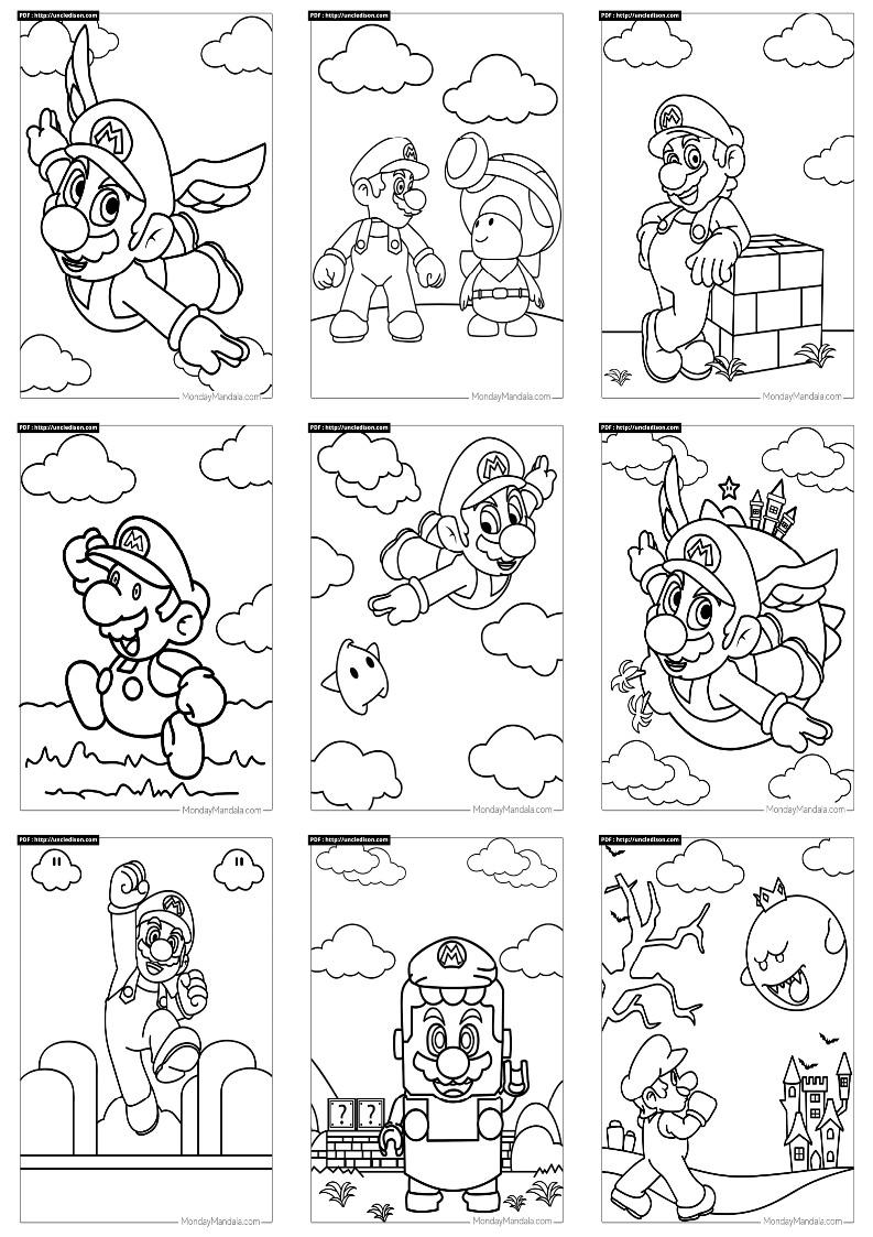 슈퍼마리오 색칠공부 무료도안