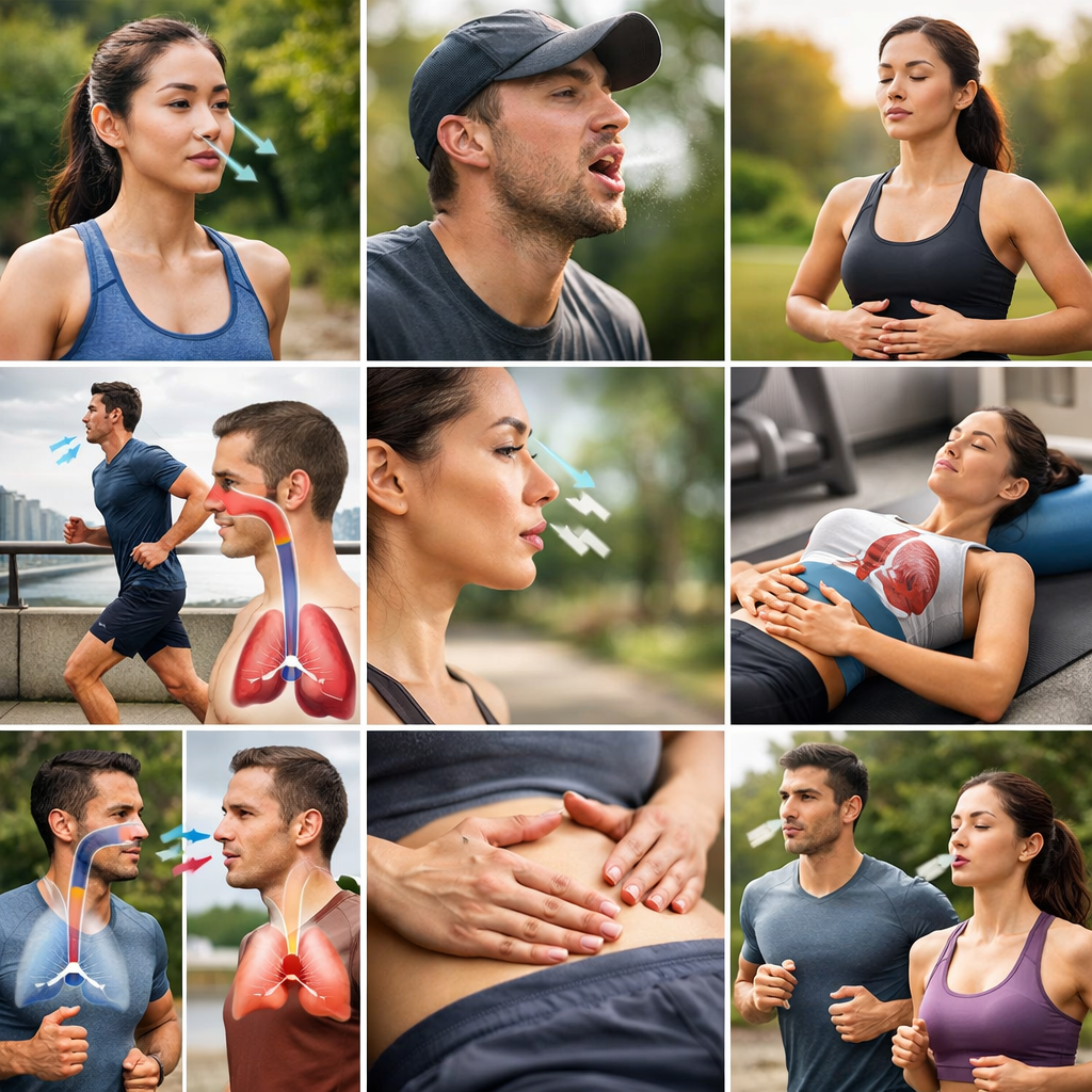 # 러닝 호흡법 완벽 가이드 (코호흡, 구강호흡, 복식호흡)