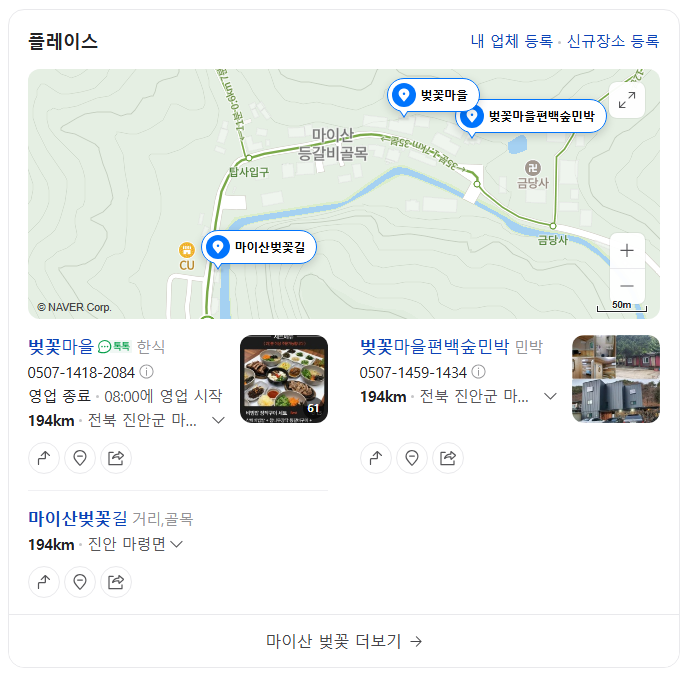 마이산 벚꽃 개화시기 2025