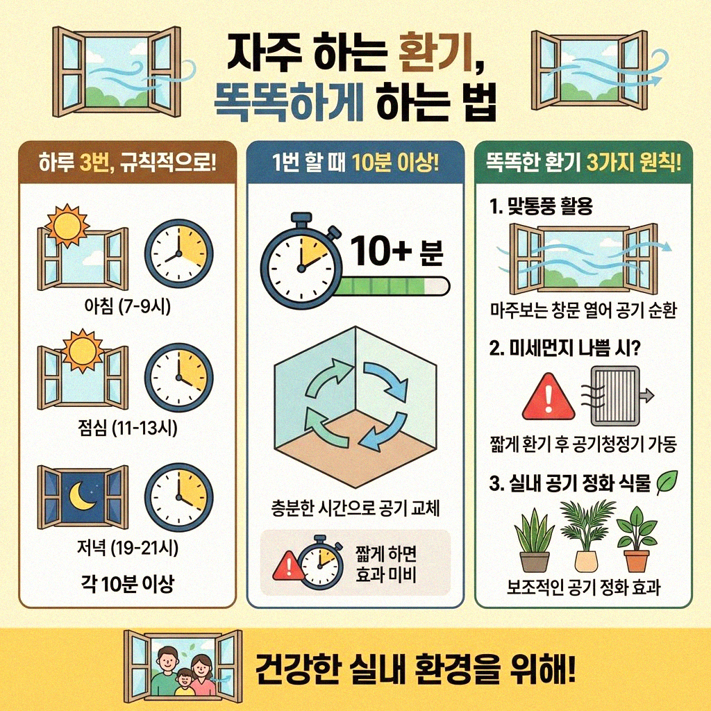 우리 집 공기, 답답할 틈 없게! 순환 습관 만들기