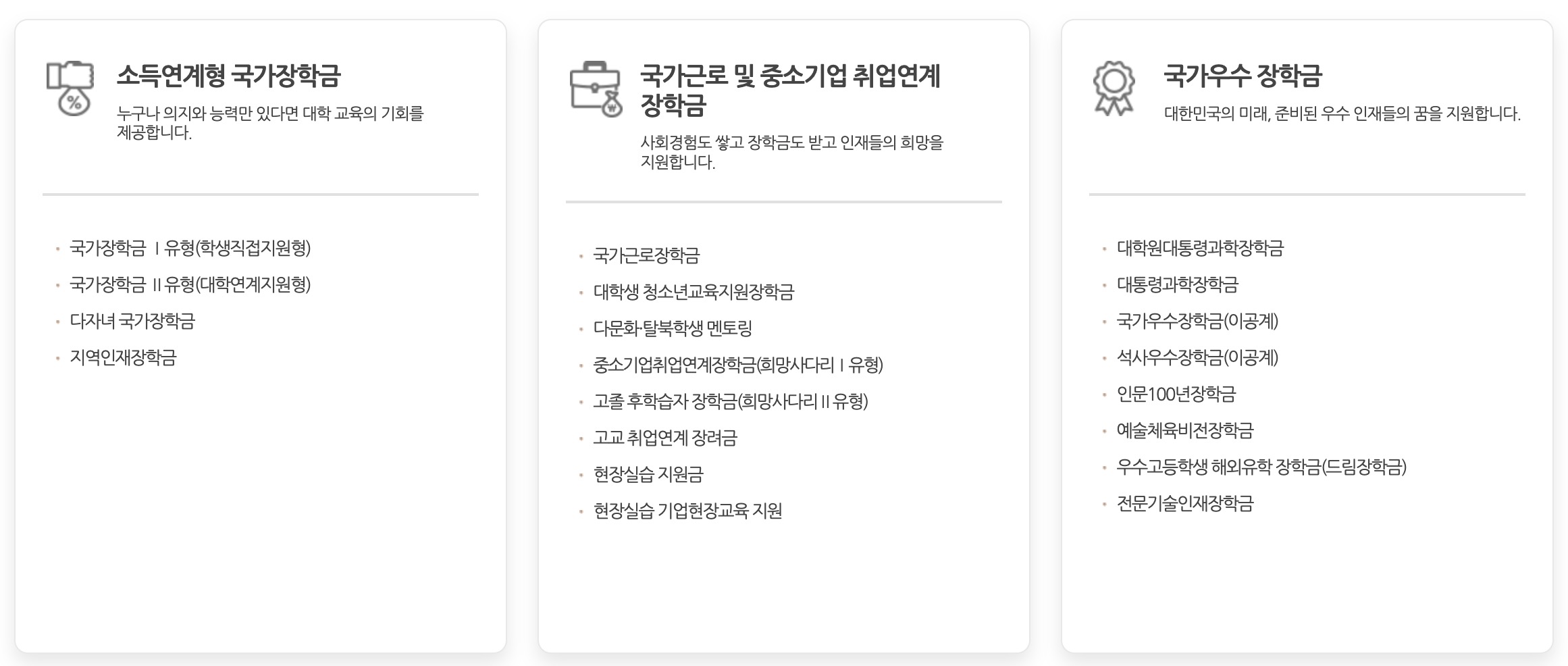 국가장학금 내용