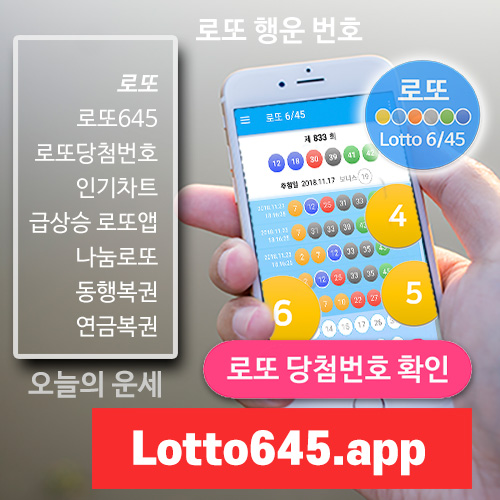 로또 당첨번호 로또645 확인