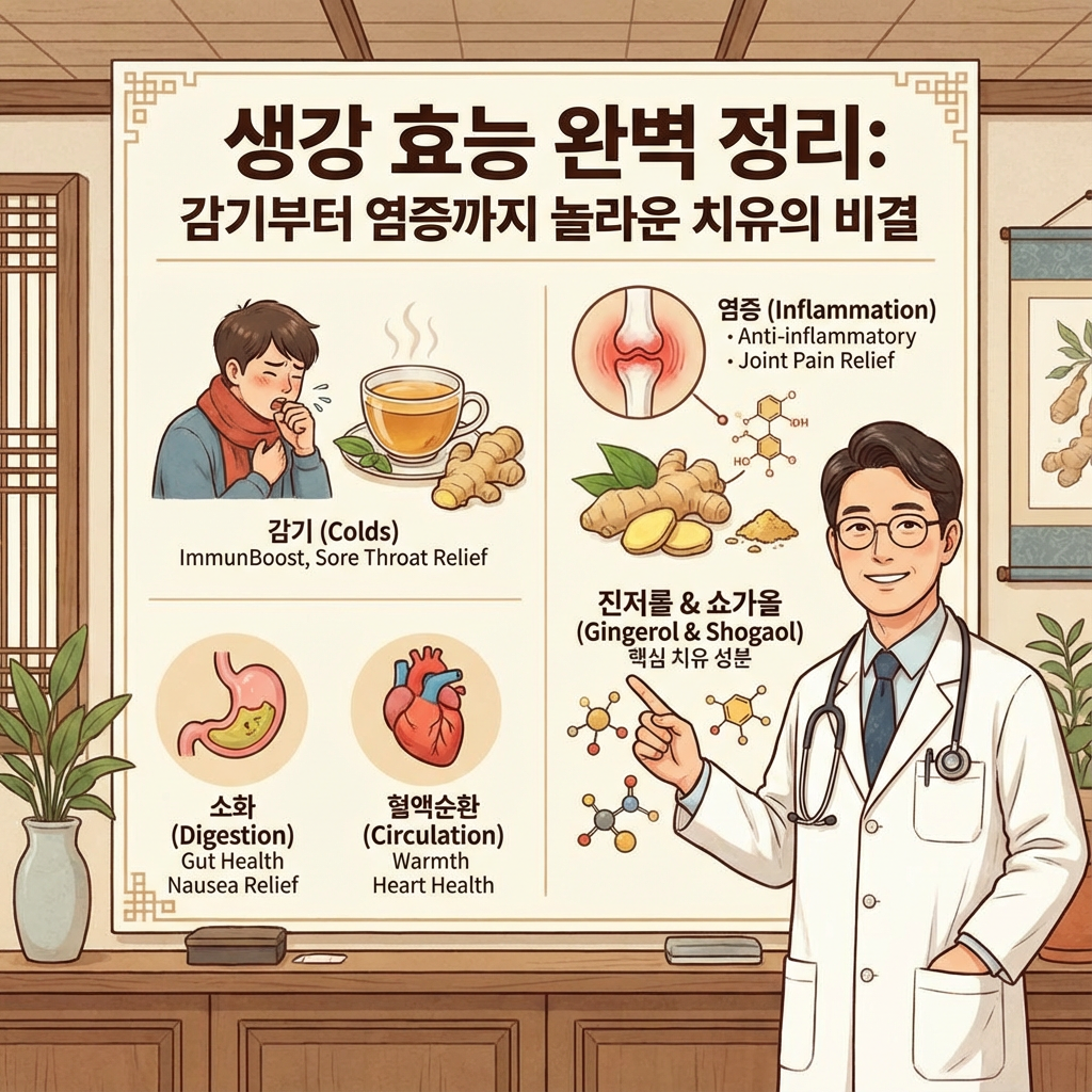 생강 효능 완벽 정리& 감기부터 염증까지 놀라운 치유의 비결