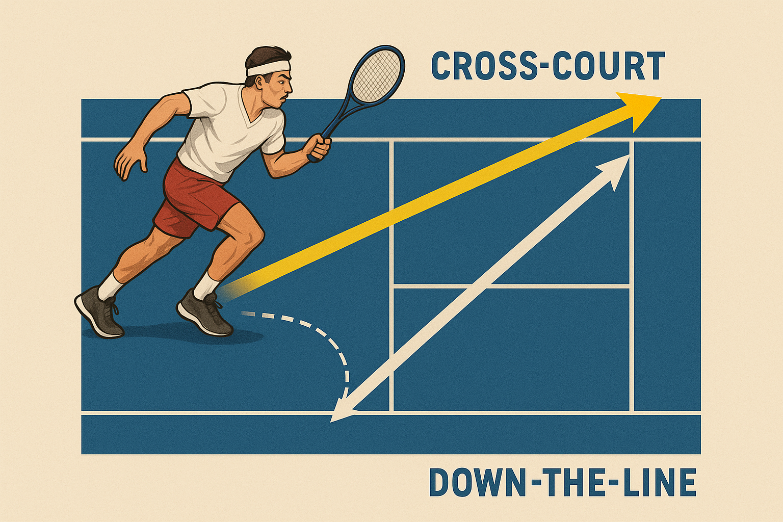 테니스 경기에서 상대를 흔드는 구석구석 공략법 관련 사진