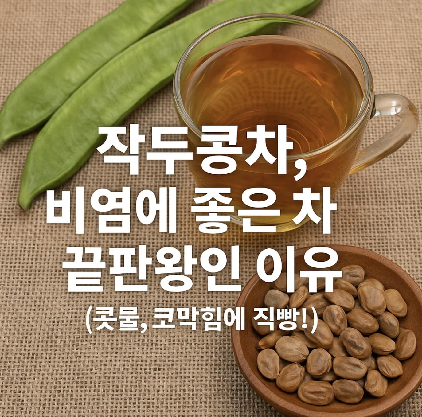작두콩차, 비염에 좋은 차 끝판왕인 이유 (콧물, 코막힘에 직빵!)