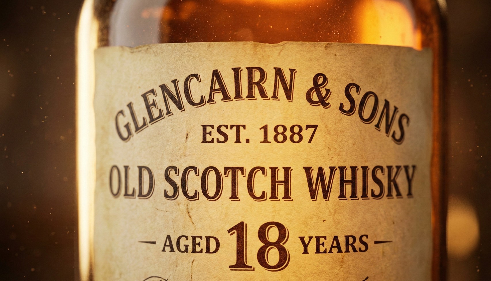 위스키 병 라벨에 적힌 숙성 연수와 알코올 도수 표기