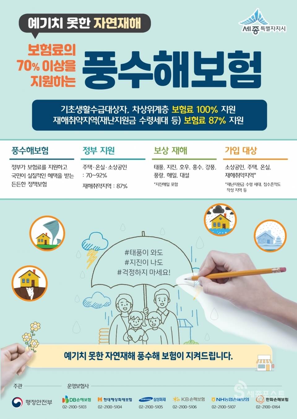 풍수해 보험 안내 포스터
