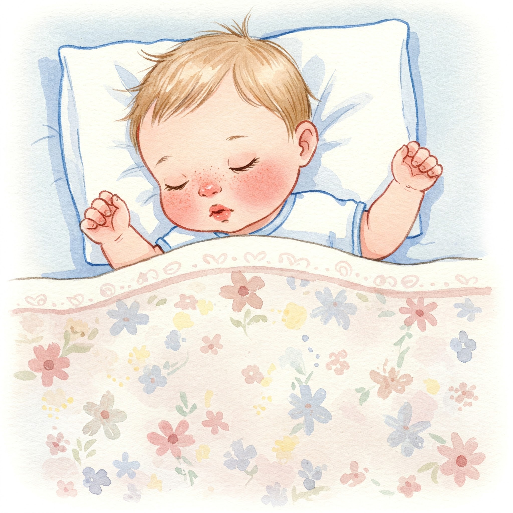 수면 중인 10개월 아이